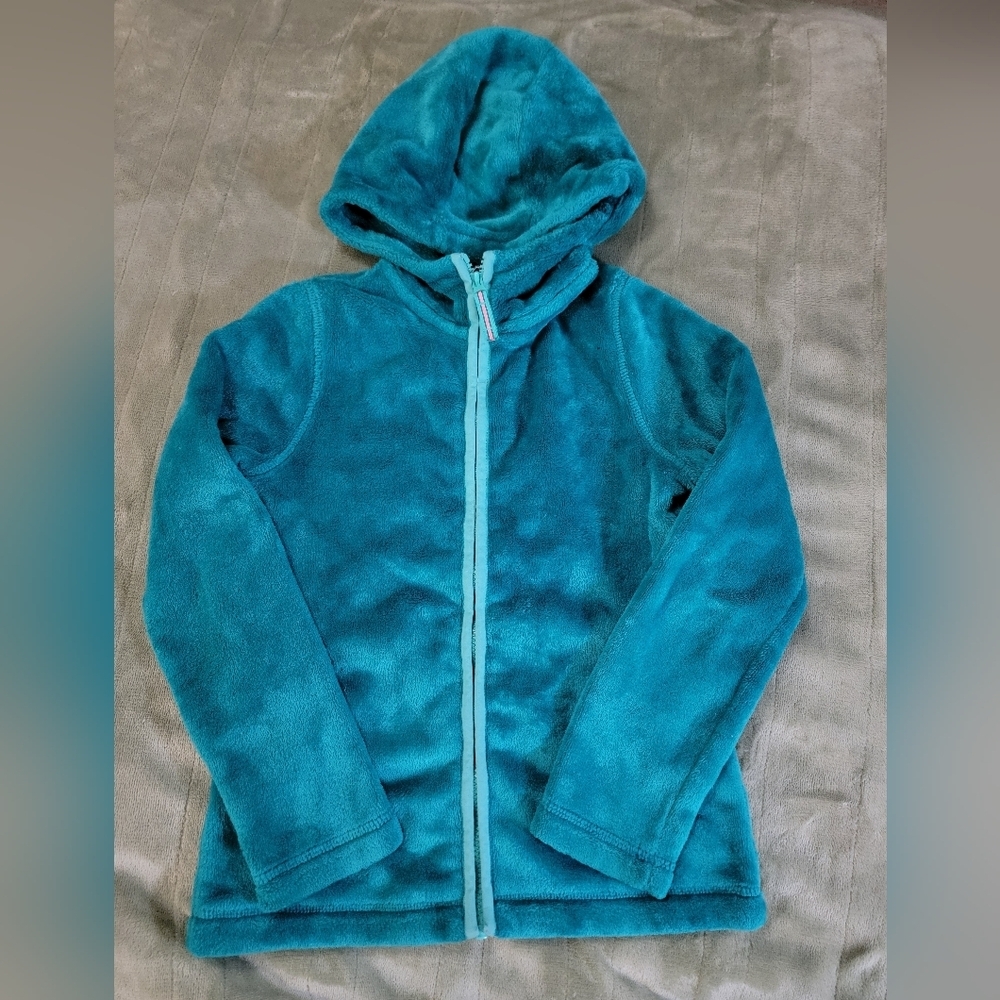 Lands' End Kids' Teal Zip-Up Hoodie Size  S 7/8